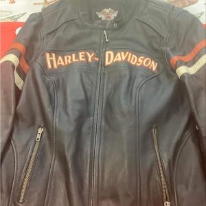 Leather Harley Davidson motorcycle jacket